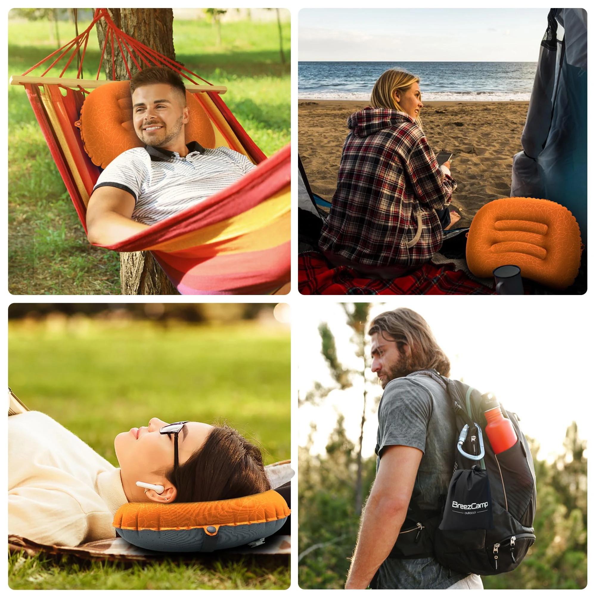 Ultraleichtes Aufblasbares Camping-Reisekissen Komprimierbar Komfortabel für Nacken- und Lendenstütze beim Camping, Wandern, Backpacking – Detail 5
