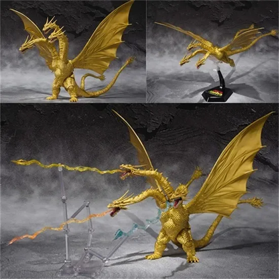 Spot Goods  KO Three-Headed Dragon Godzilla Ghidorah Special Color Version Movable Figure Action Figures Toys Collection Gifts