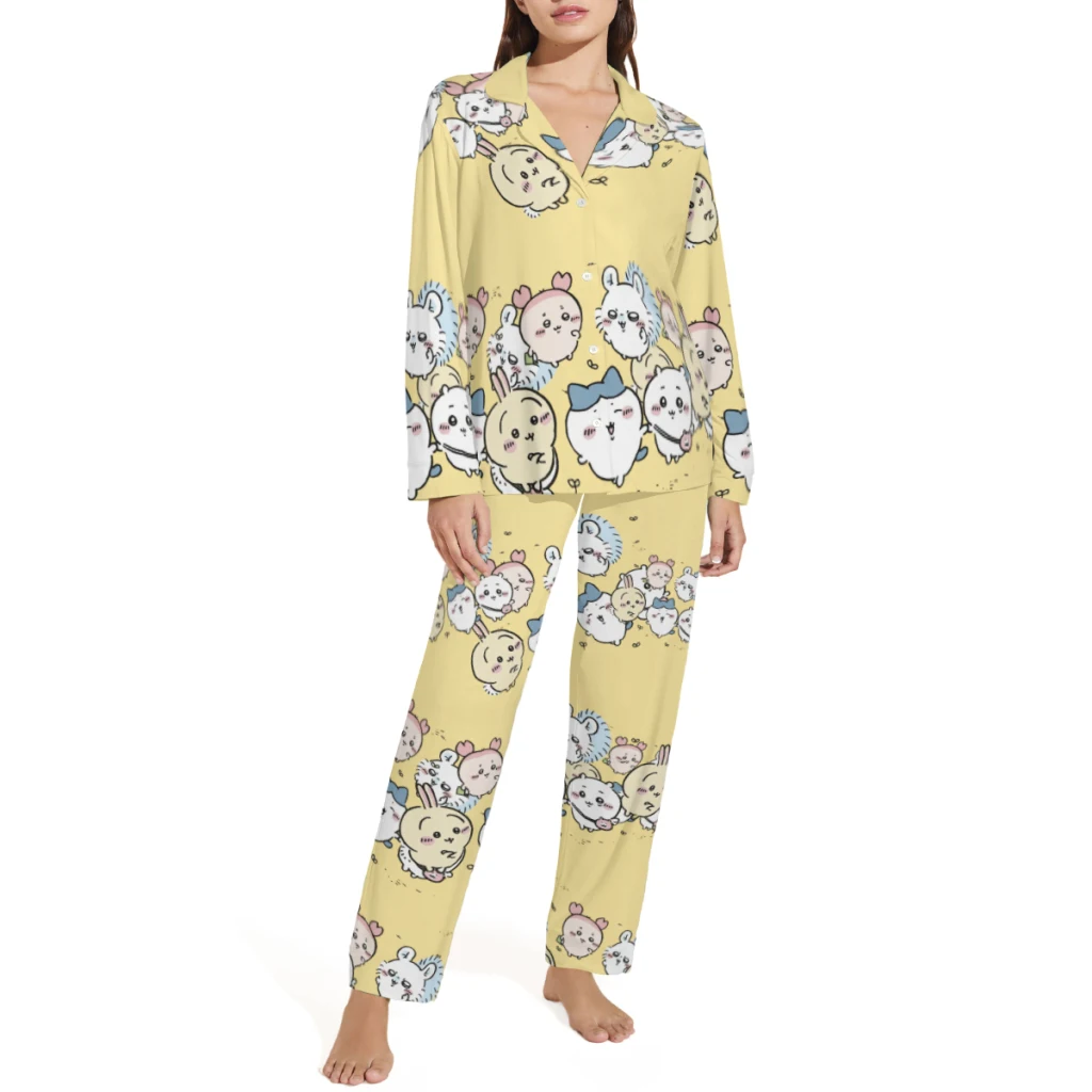 Chiikawa Printed Pajamas Men or Women | Cute Pajama Sets | Elegant Lounge Wear for Women | Soft Clothing