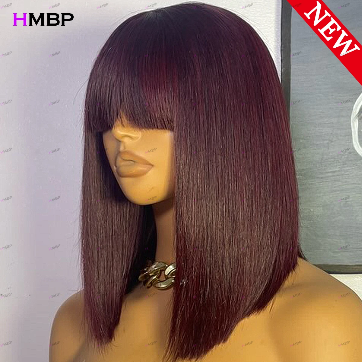 Straight Bob Wig Purple Color 13x6 HD Lace Frontal Wig Super Double Drawn Glueless Lace Wigs Human Hair 5x5 Lace Closure Wig