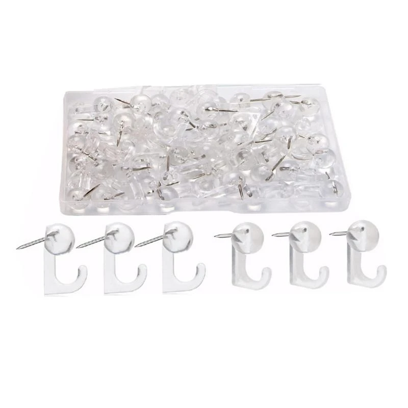 30/50 Pcs Push Pin Picture Hooks Decorative Thumb Tacks Picture Hanging Nails Bulletin Board Hooks for Hanging