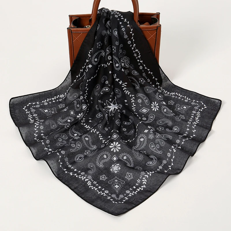 Bandana de estilo Hip Hop para hombre y mujer, banda para el pelo de color negro, pañuelo para el cuello, envolturas para la muñeca, pañuelos cuadrados para la cabeza, pañuelo estampado