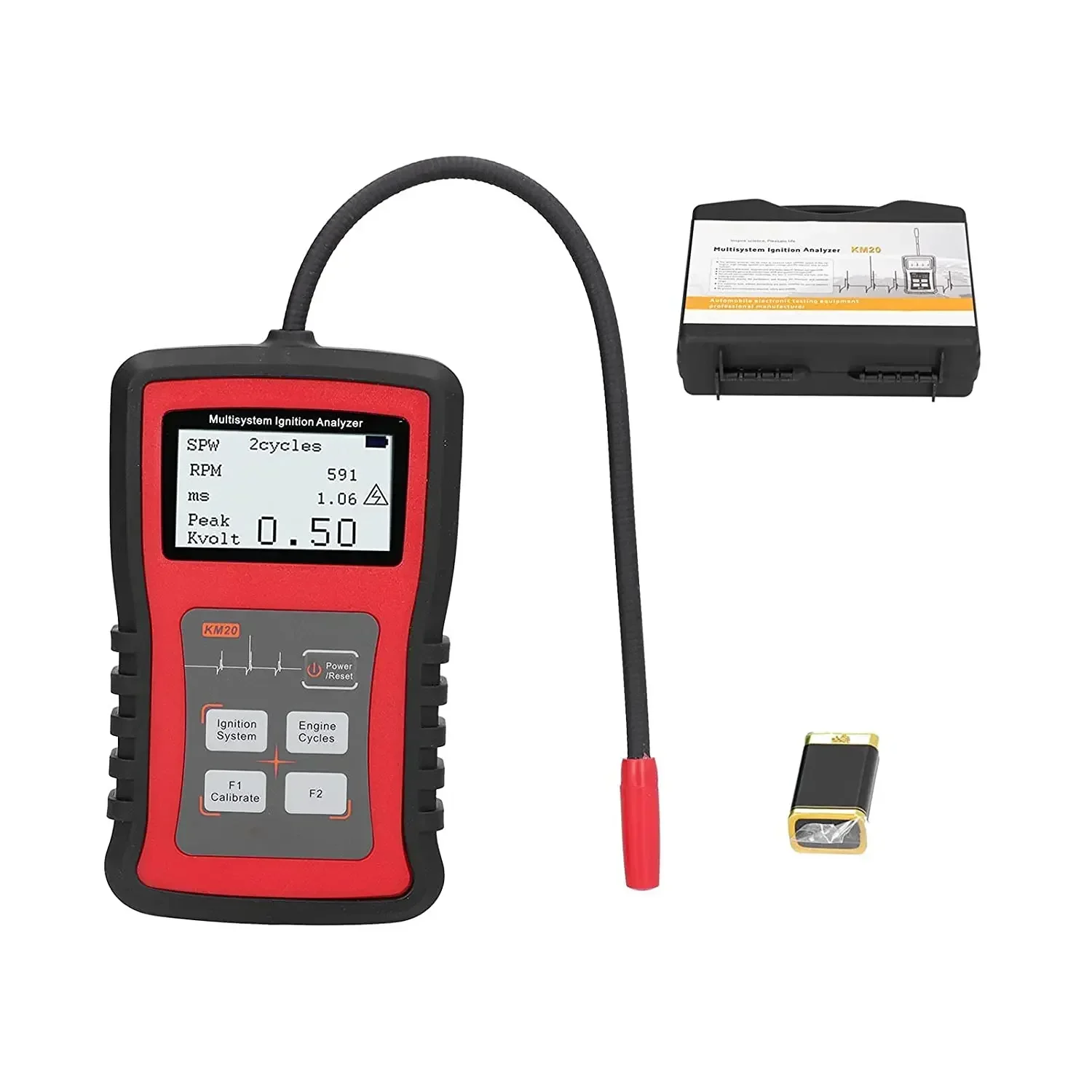 Multisystem Ignition Analyzer LCD Display RPM Measurement Spark Plug Tester