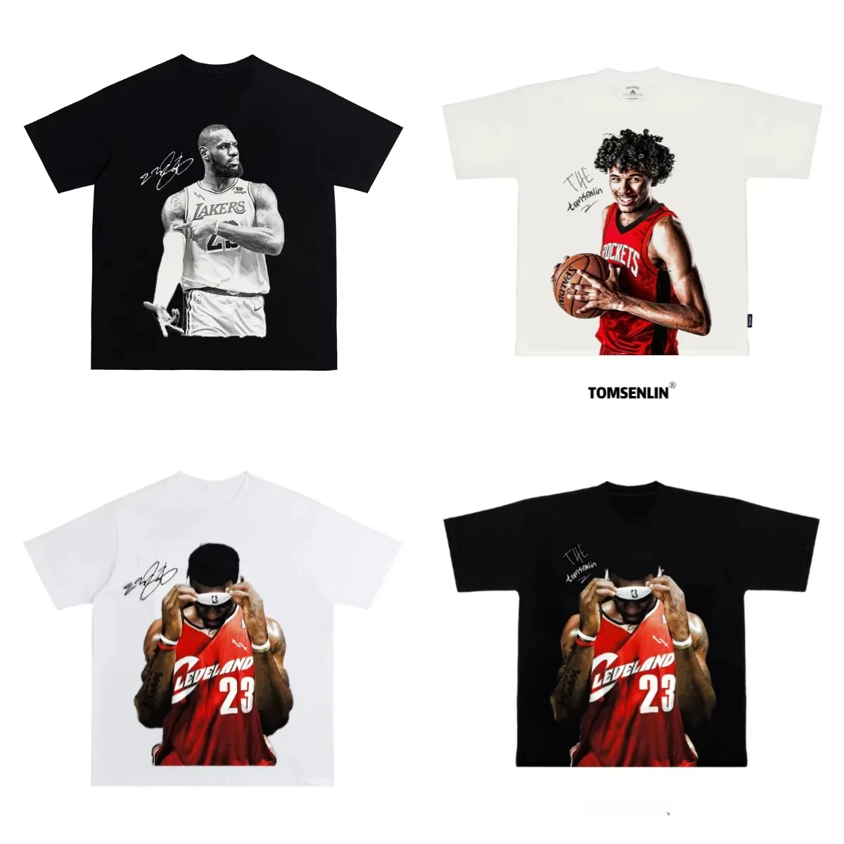 

Новая баскетбольная футболка LeBron James 2025 года — черная оригинальная американская уличная одежда | Свободный крой, удобный мужской круглый вырез с коротким рукавом