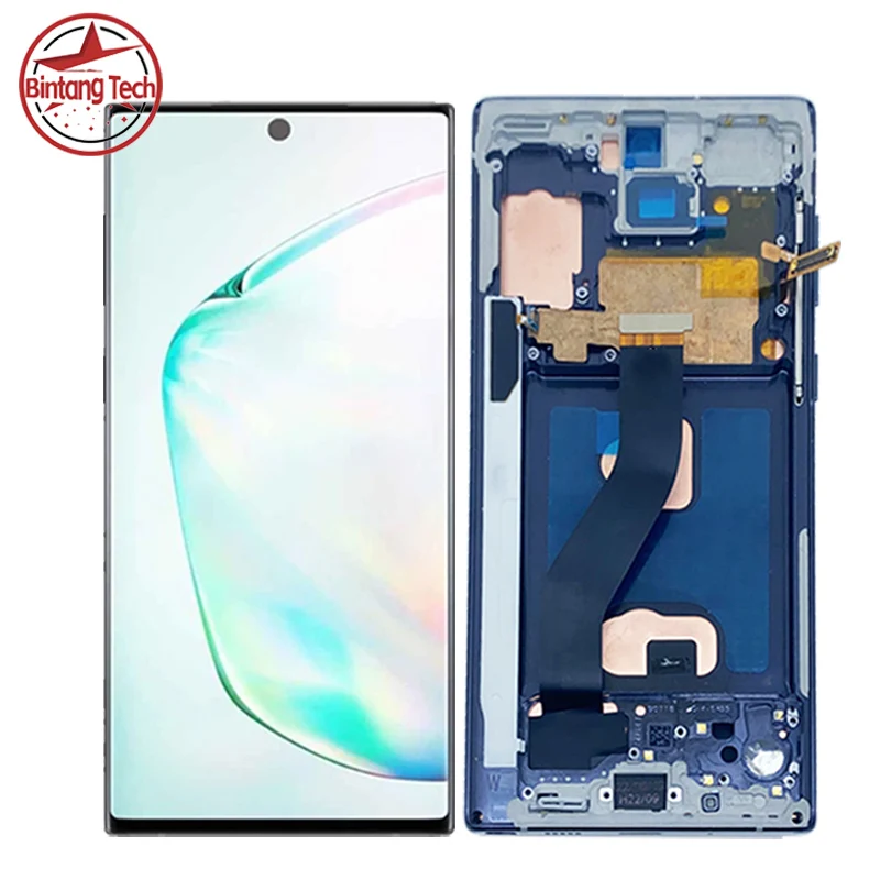 Incell Note 10 Screen for Samsung Galaxy Note10 N970 Lcd Display Touch Screen with Frame Support Fingerprints