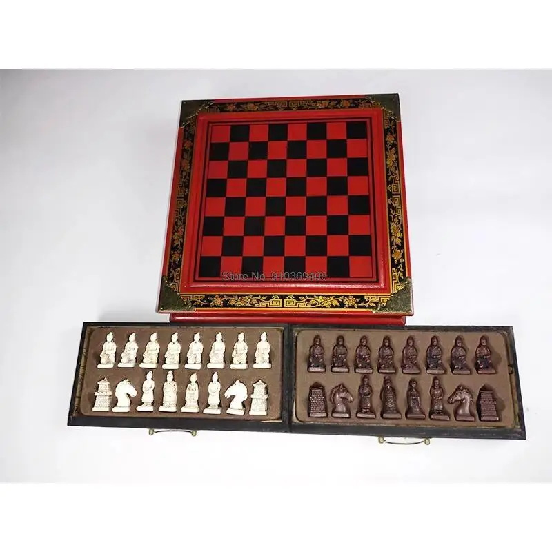 Classic Chess Trumpet Terracotta Wooden Board Puzzle Cartoon Character Board Game Teenager Adult Birthday Gift