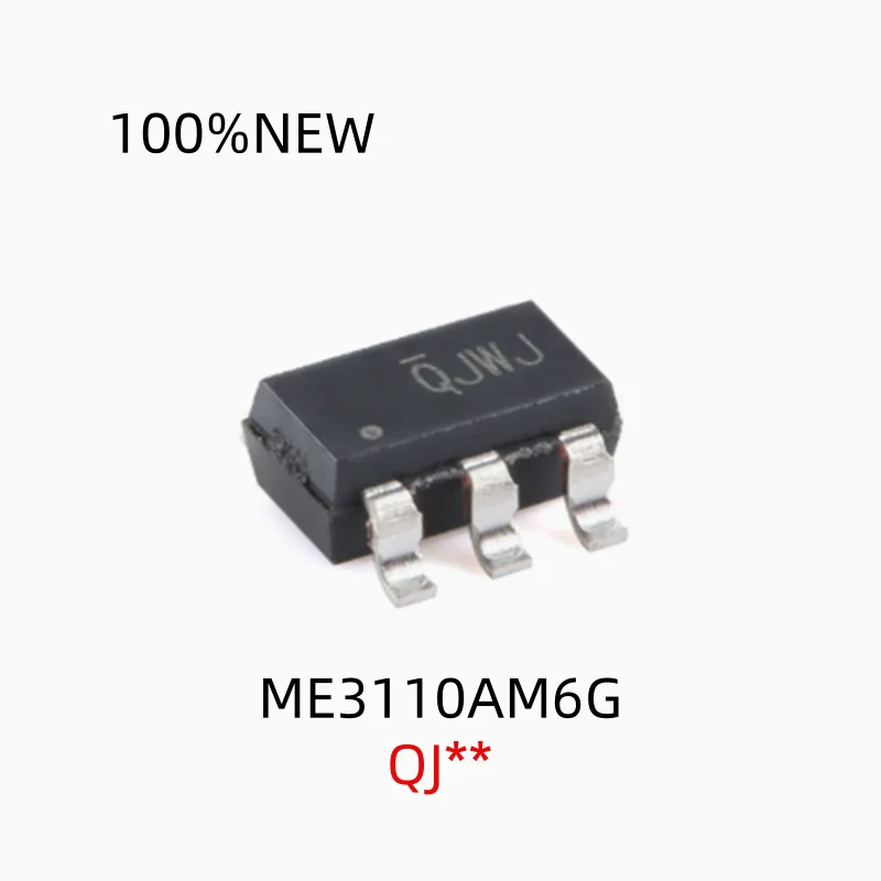 (100 Pieces) 100% New Me3110Am6G Silk Screen Qj** Package Sot23-6 High-Efficiency 500Khz Load Rectifier Step-Down Dc-Dc Converter Chip Ic