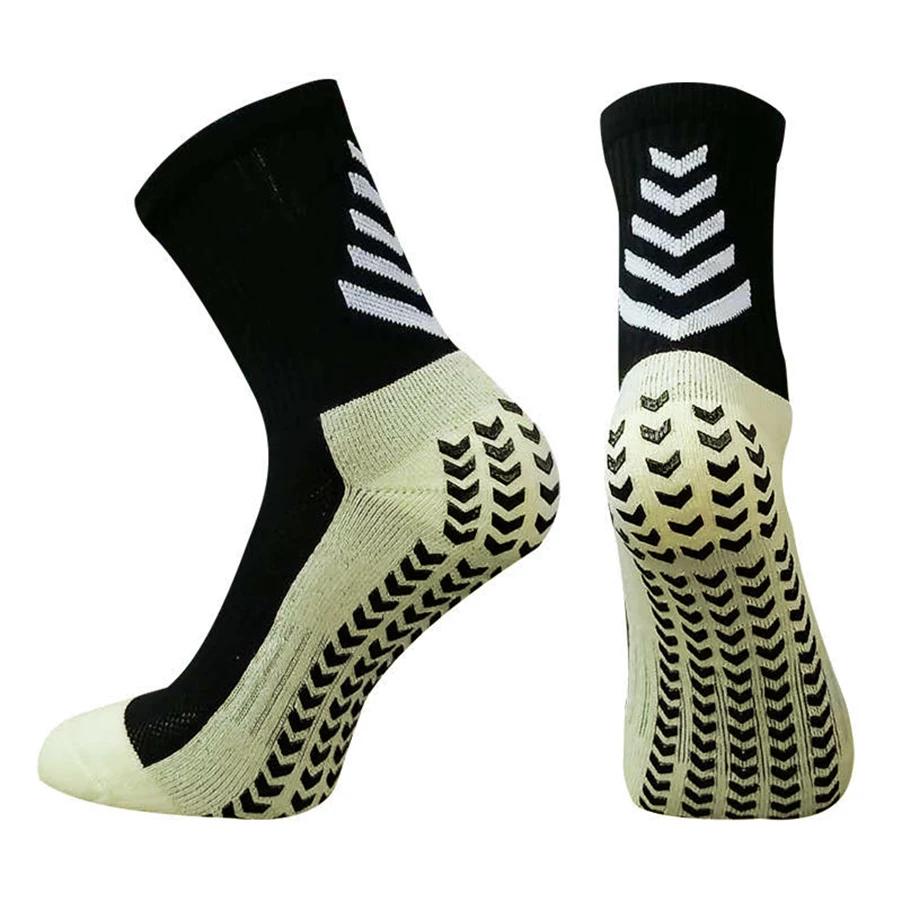 1 Pairs New Men Women Soft Breathable Anti-slip Football Socks Running Soccer Basketball Cycling Sports Grip Socks