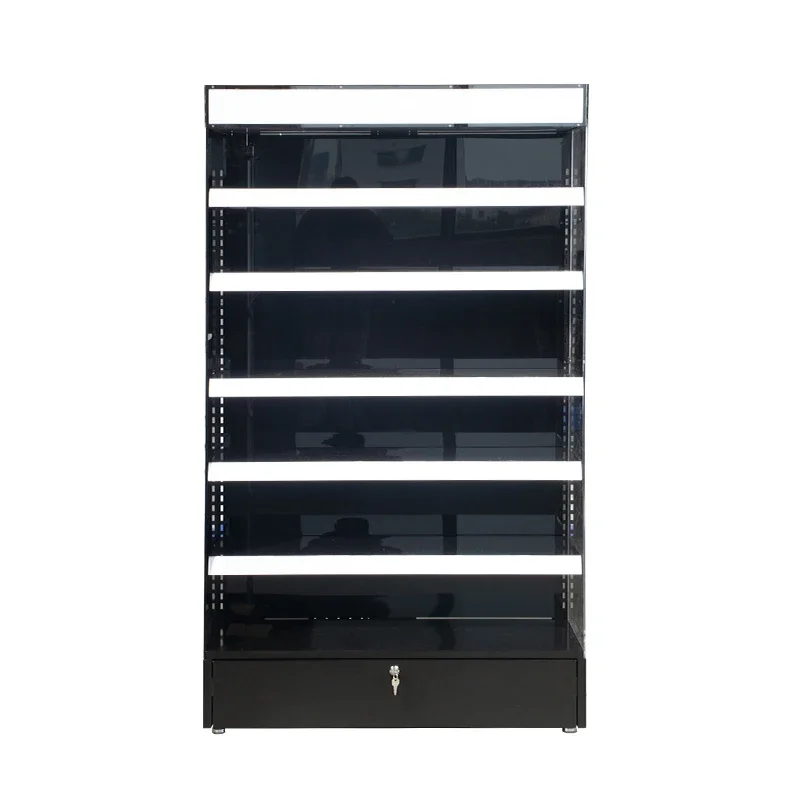 High End Custom Perfume Floor Metal Shelves Lipstick Makeup Display Stand Skincare Product Display Racks
