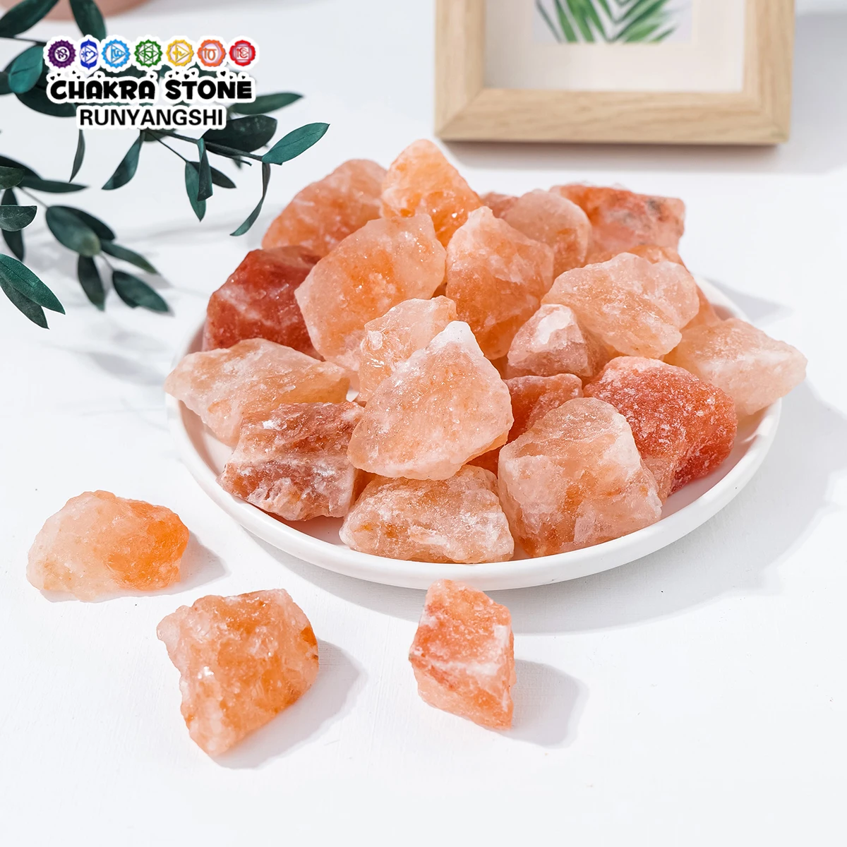 50g/bag Natural Crystal Himalayan Orange Salt Raw Stone Diffuser Minerals Specimen Raw Mineral Decorative Irregular Stone