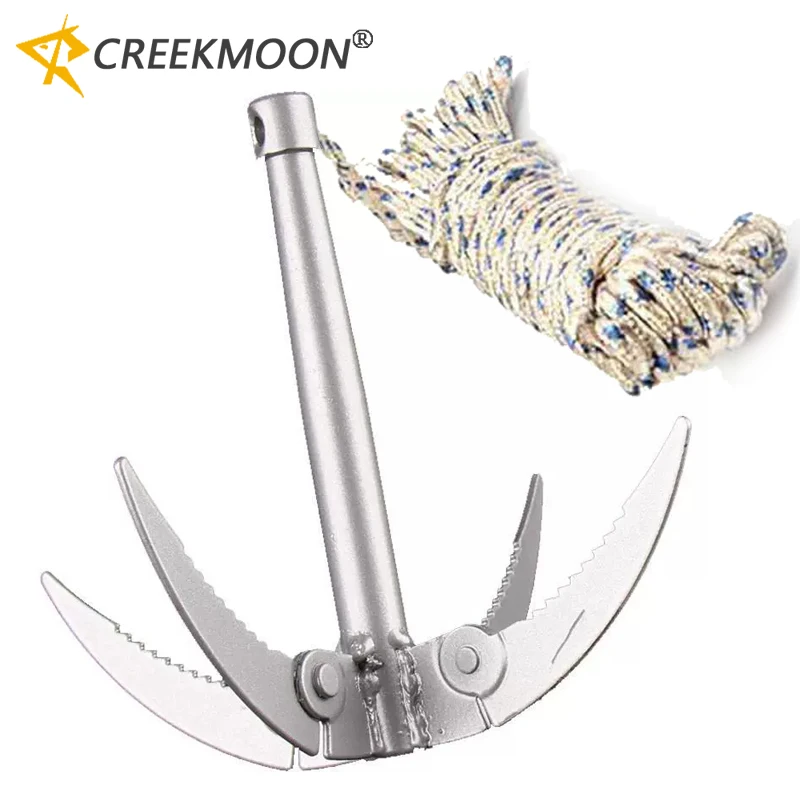 4 Claw Anchor Sickle Foldable Water Grass Remover Weed Puller Aquatic Plants Cutter Sharp Knife for Fishing Accessories Tackle
