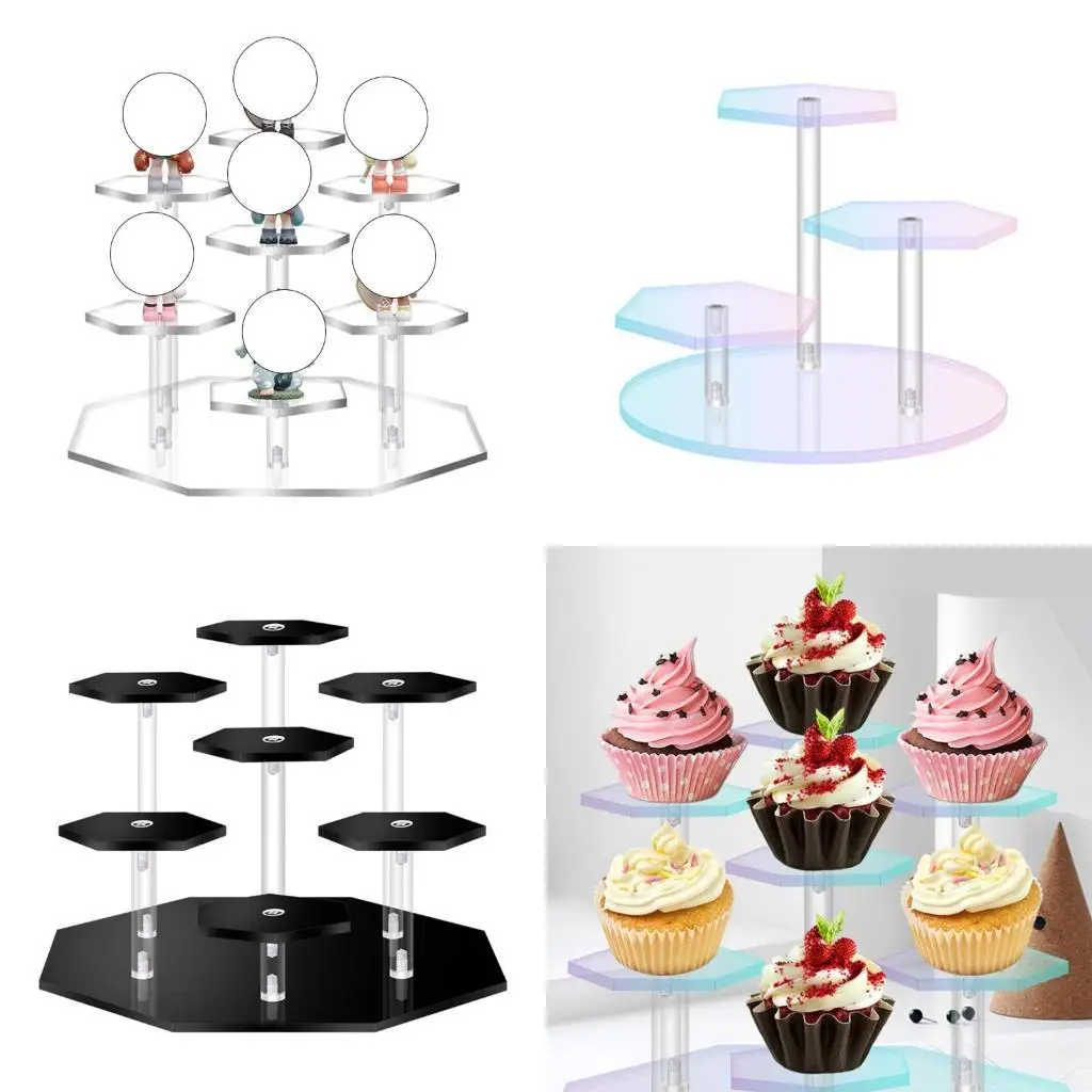 

J78F Practical Acrylic Display Stand Holder Sturdy and Durable Rack for Collectible Figures and Jewelry Accessories