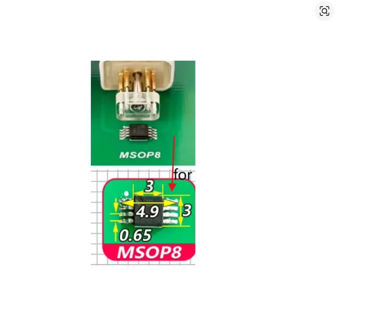 1PCS TSSOP8 MSOP8 PCB chip burning test fixture probe download programming cable