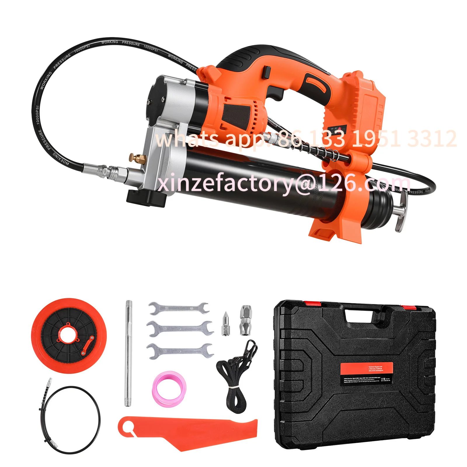 

Customizable VEVOR 8000PSI Cordless Electric Grease Gun with 35.4in Hose Car Maintenance Power Tool for 18V Makita Battery Greas