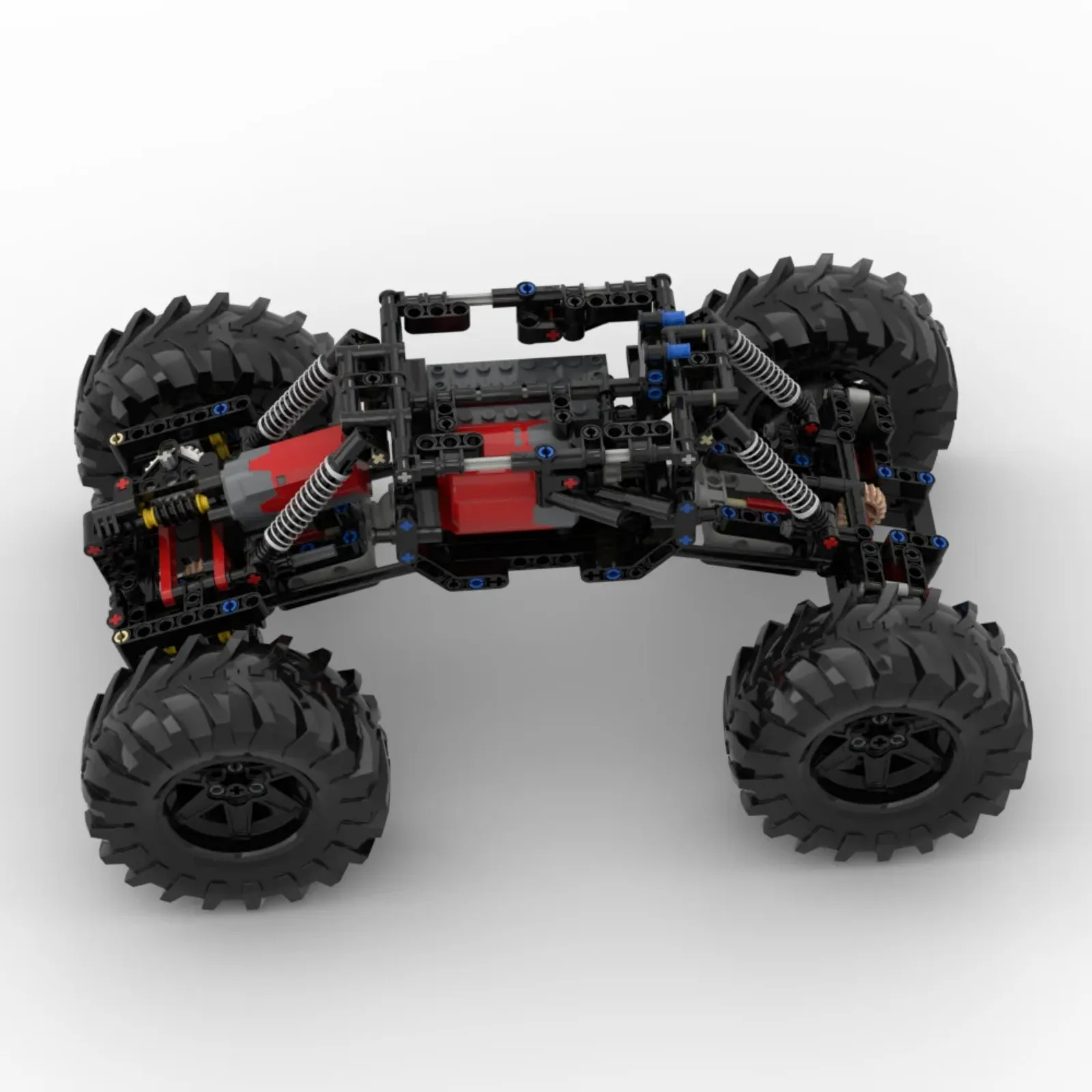 4WD Off Road Vehicle Chassis Building Blocks Set DIY Assembly Car Frame Model Toy for Kids Boys Gift