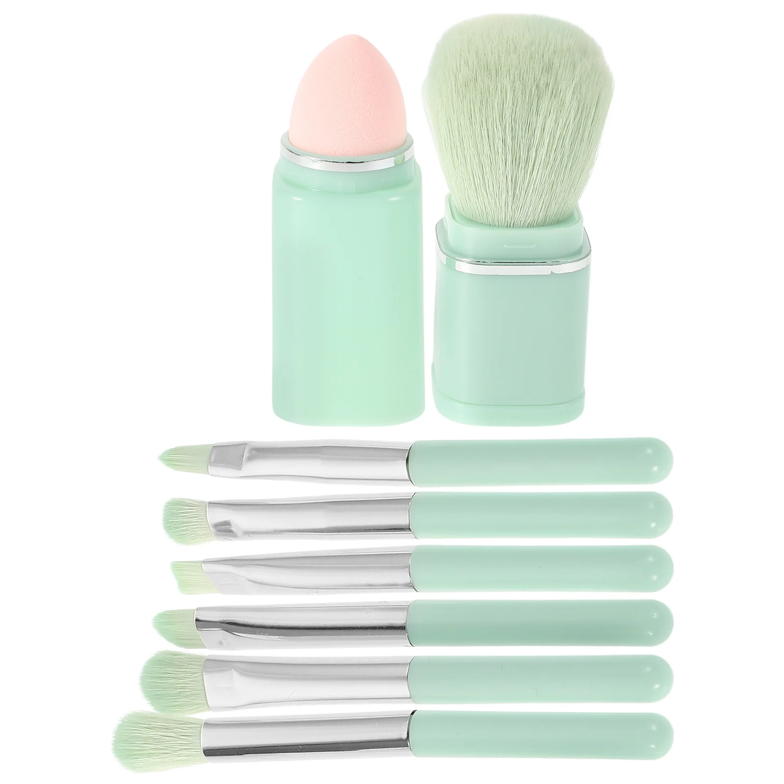 

Cross Mirror Decoration Makeup Brush Set Smudge Brushes Tools Eye Shadow Highlighter Green Travel