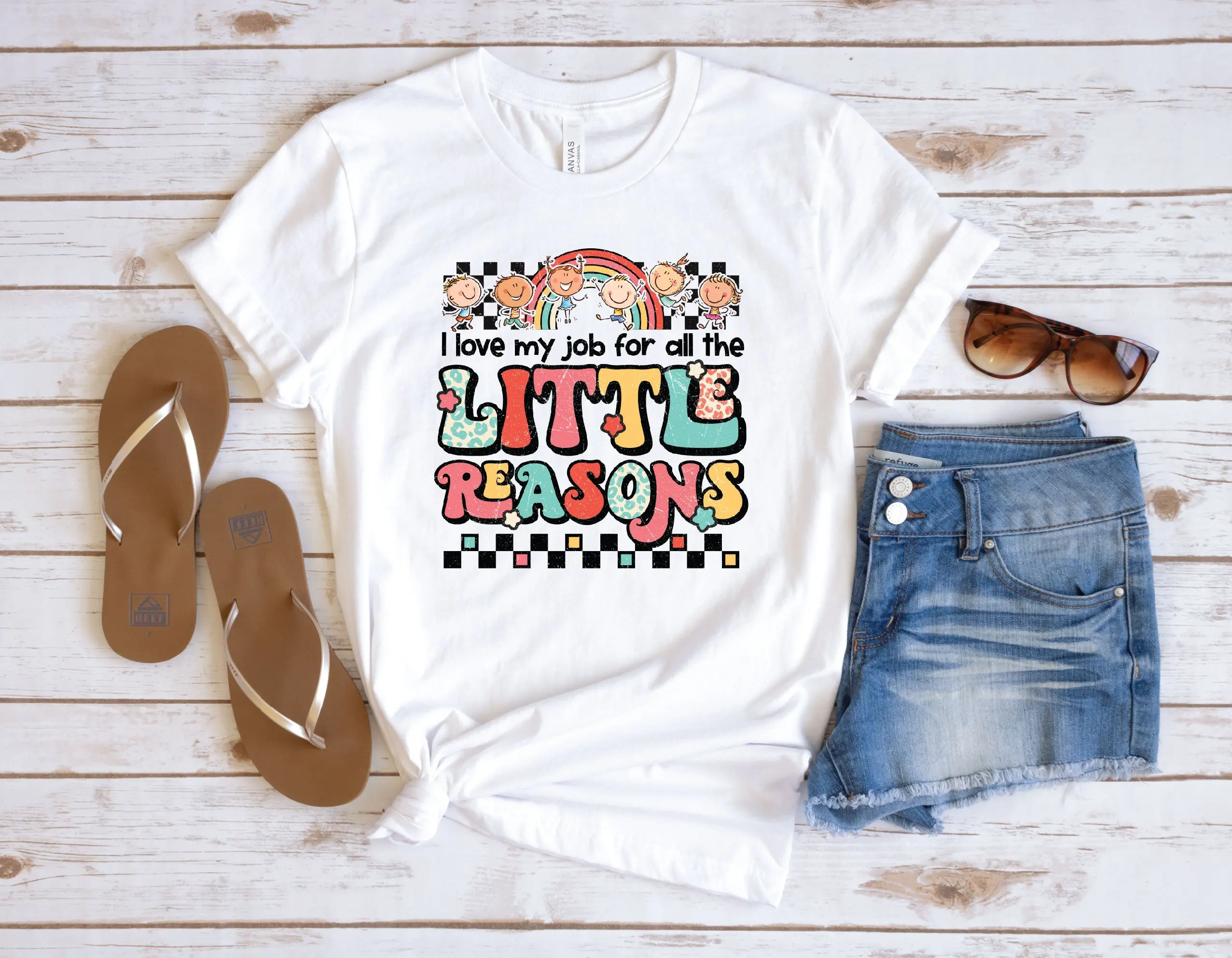 I Love My Job For All The Little Reasons T Shirt Teacher Outfit Science School Counselor