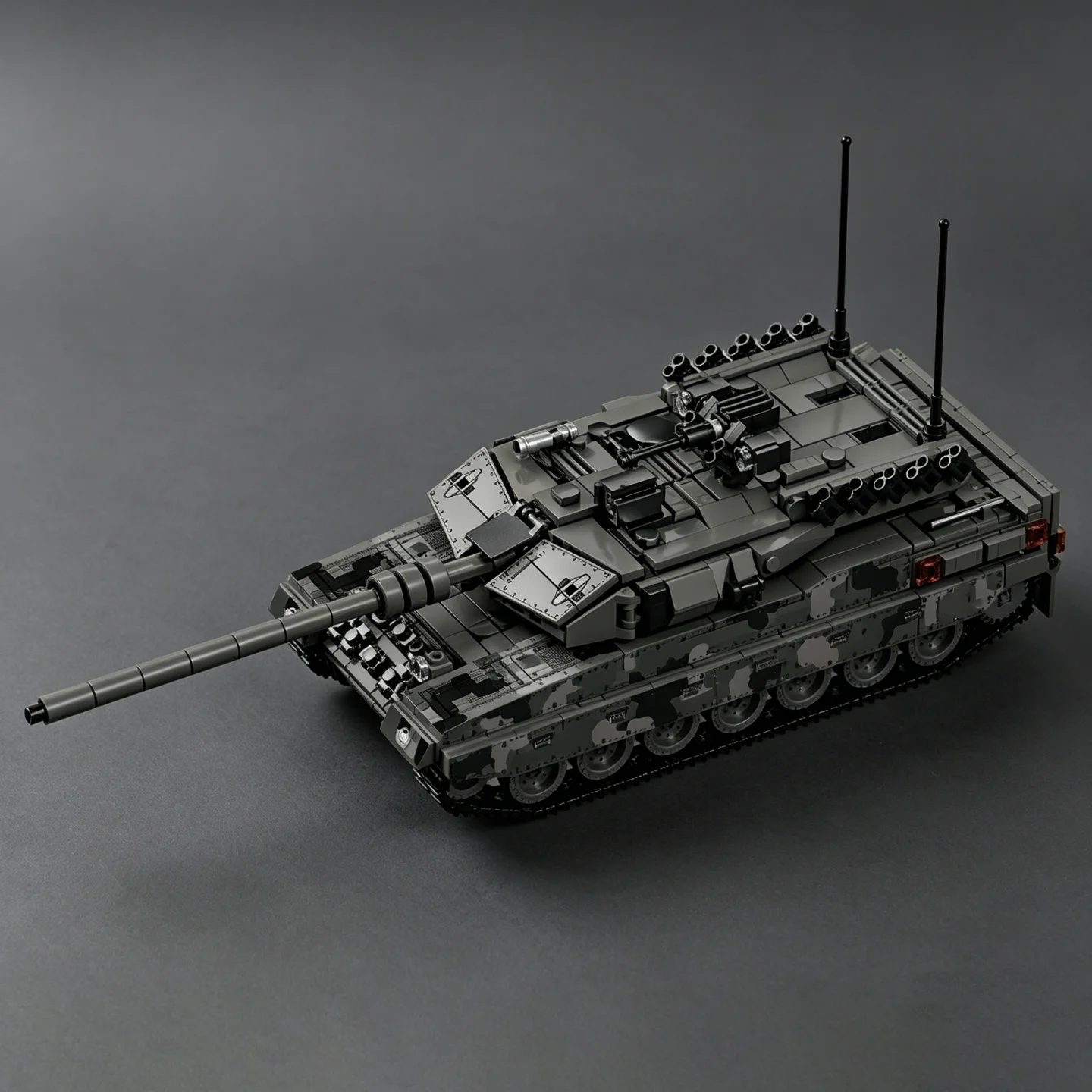 Leopard 2A7 Main Battle Tank: Modern Warfare Steel Beast Building Blocks Toy – Tracked Armored Vehicle