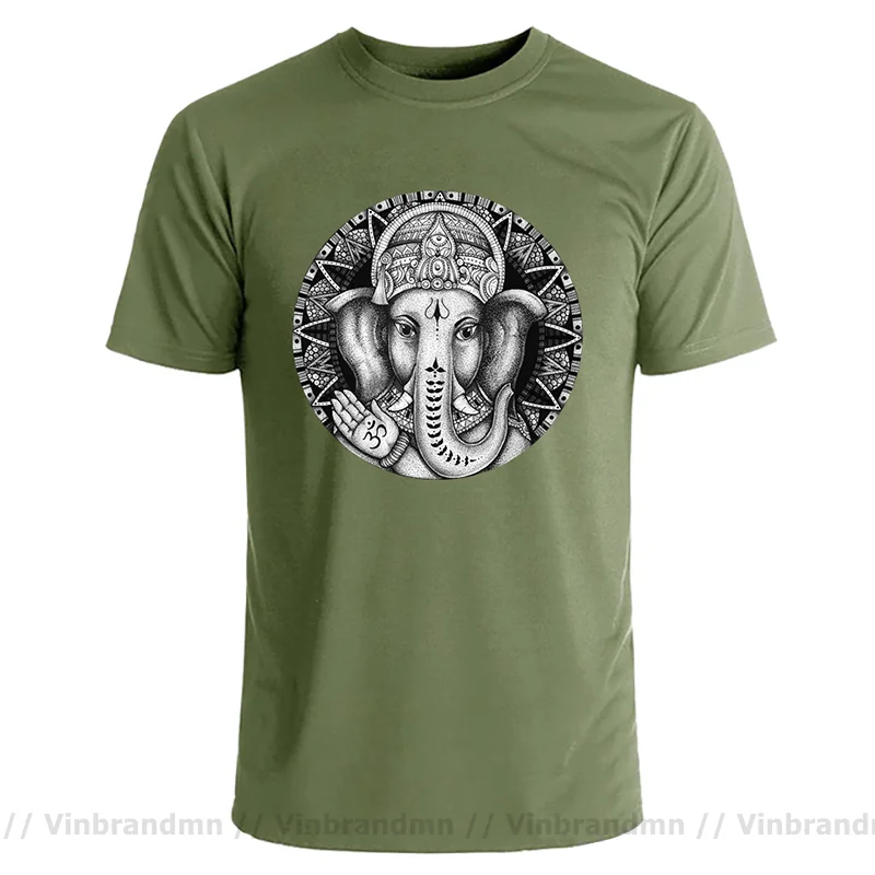 Vintage Hindu Ganesha Mandala T-shirt 3D Print Indian Shiva God of Wisdom Ganesha T shirts Men Women Harajuku Tee Shirt