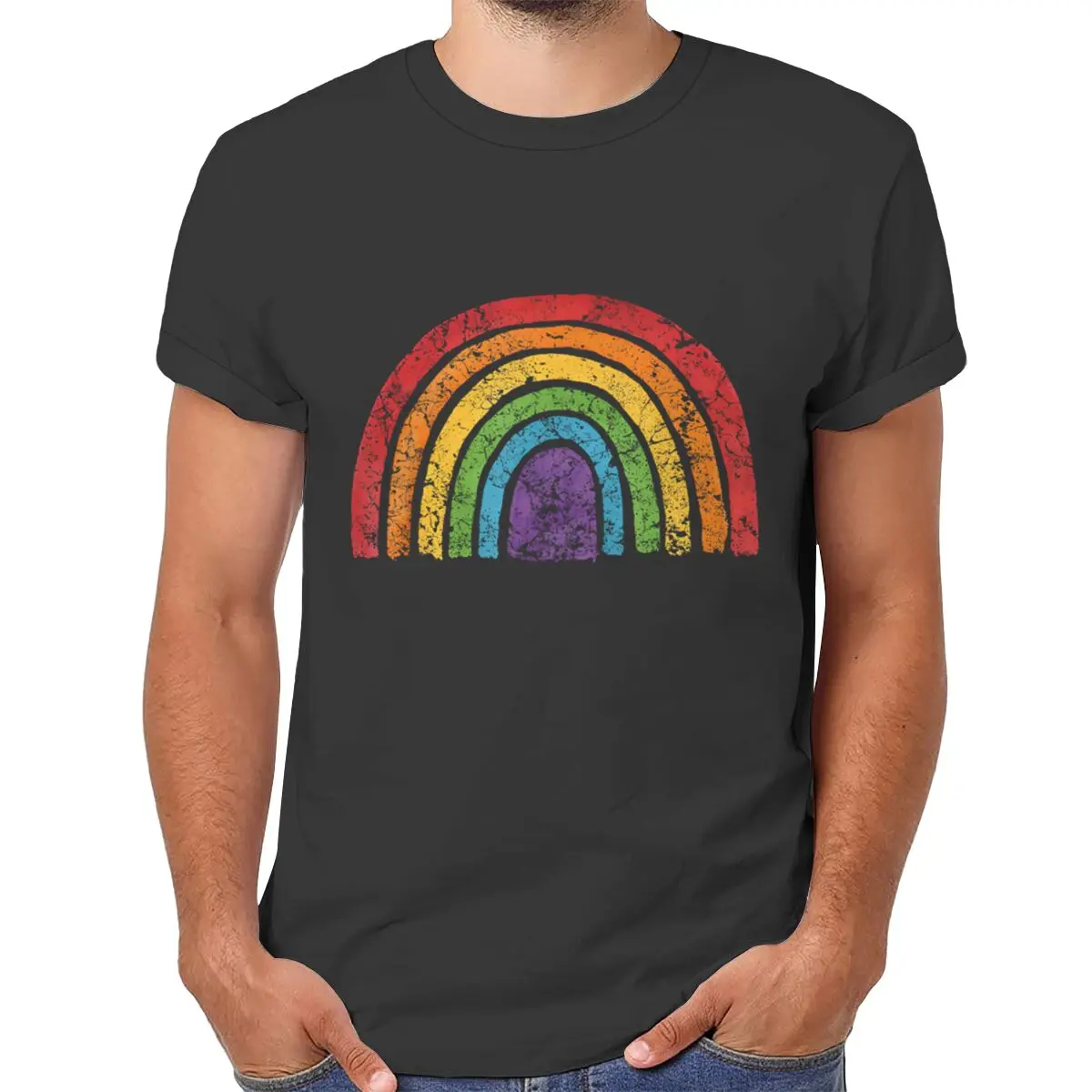 LGBTQ Rainbow Flag Gay Pride T-shirt Pride Month Short-sleeve Crewneck T-shirt Vintage LGBT T Shirt Summer Tops Tees Clothes view 3