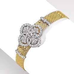 18K Gold Plated Vintage Bracelets for Women Girls Imported Lace Craft with Free Adjustment of Length Party Birthday Jewelry Gift