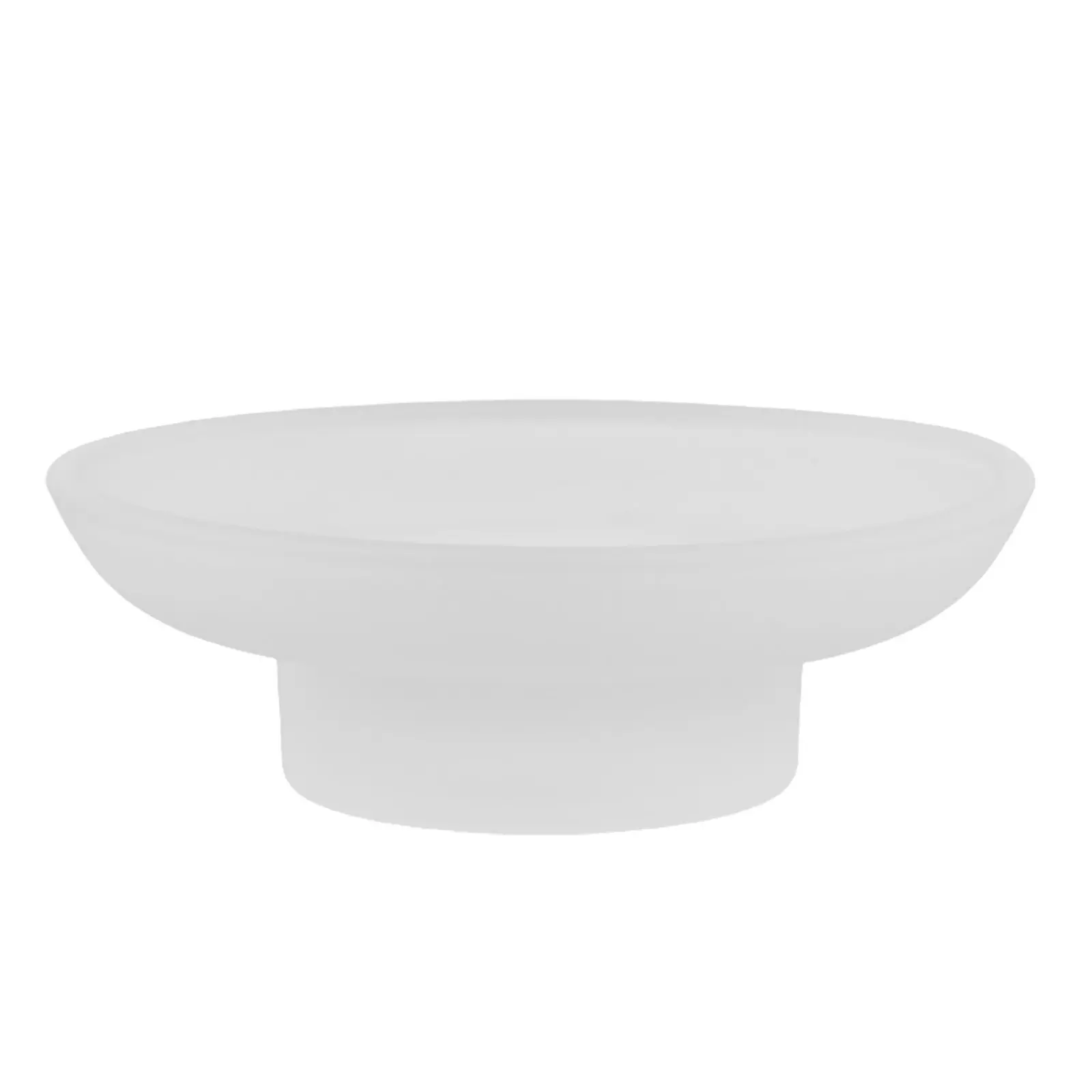 

Glass Soap Dish Frosted Transparent Round Soap Holder Bathroom Countertop Decorative Tray for Guest Room Hotel Use