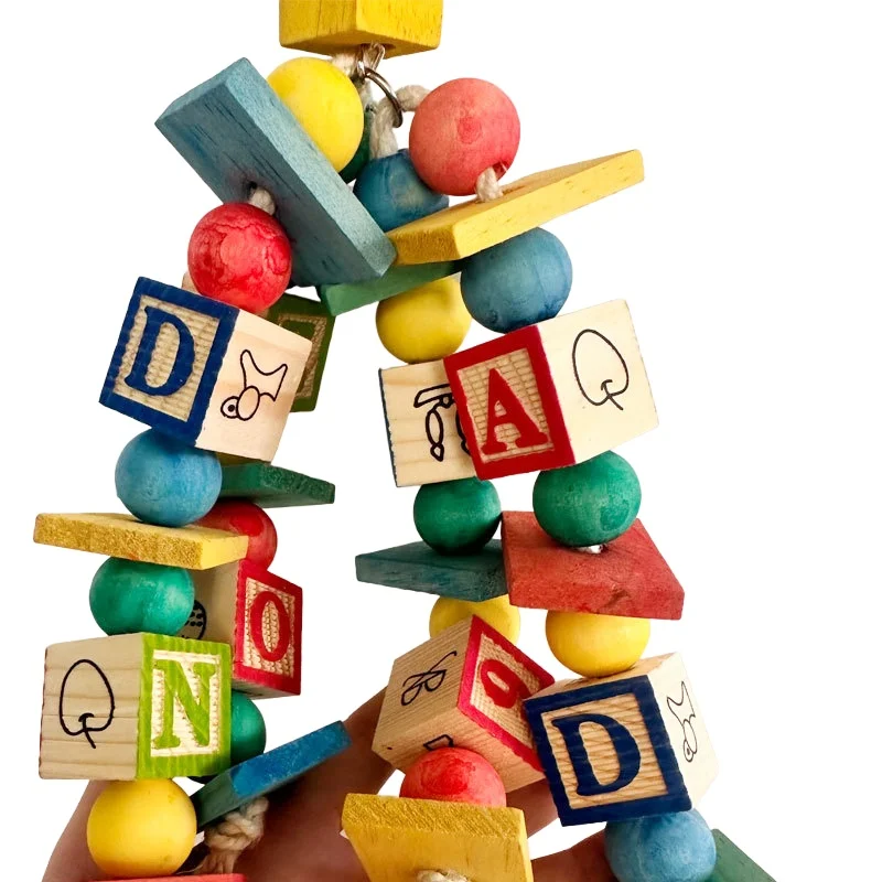 ألعاب الببغاء ألعاب الببغاء الكبيرة ألعاب الطيور للببغاوات الأفريقية الرمادية امازون الببغاء لعبة المكعبات الخشبية الطبيعية للطيور