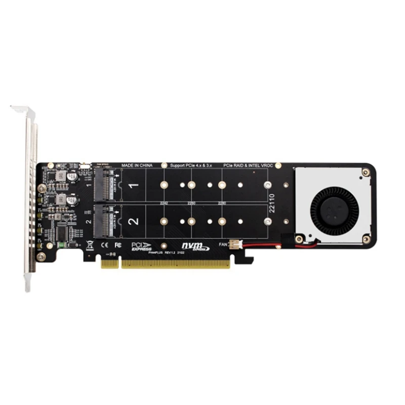 

AF91-Двусторонняя 4-дисковая карта NVME Raid PCI-E X16 сплит-карта PCI-E X16 к M.2 M-Key NVME X4SSD RAID-адаптер карты расширения