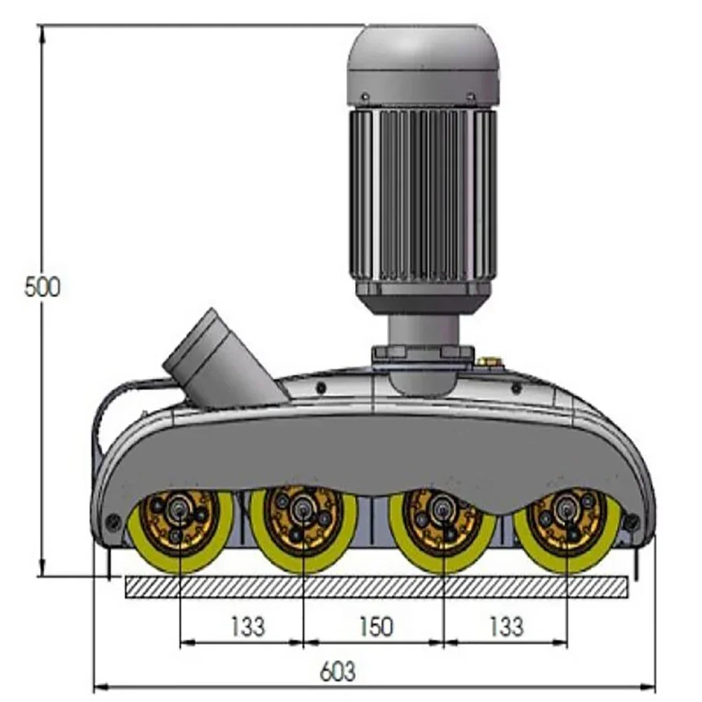 Four-wheel and eight-speed wood feeder  for woodworking router
