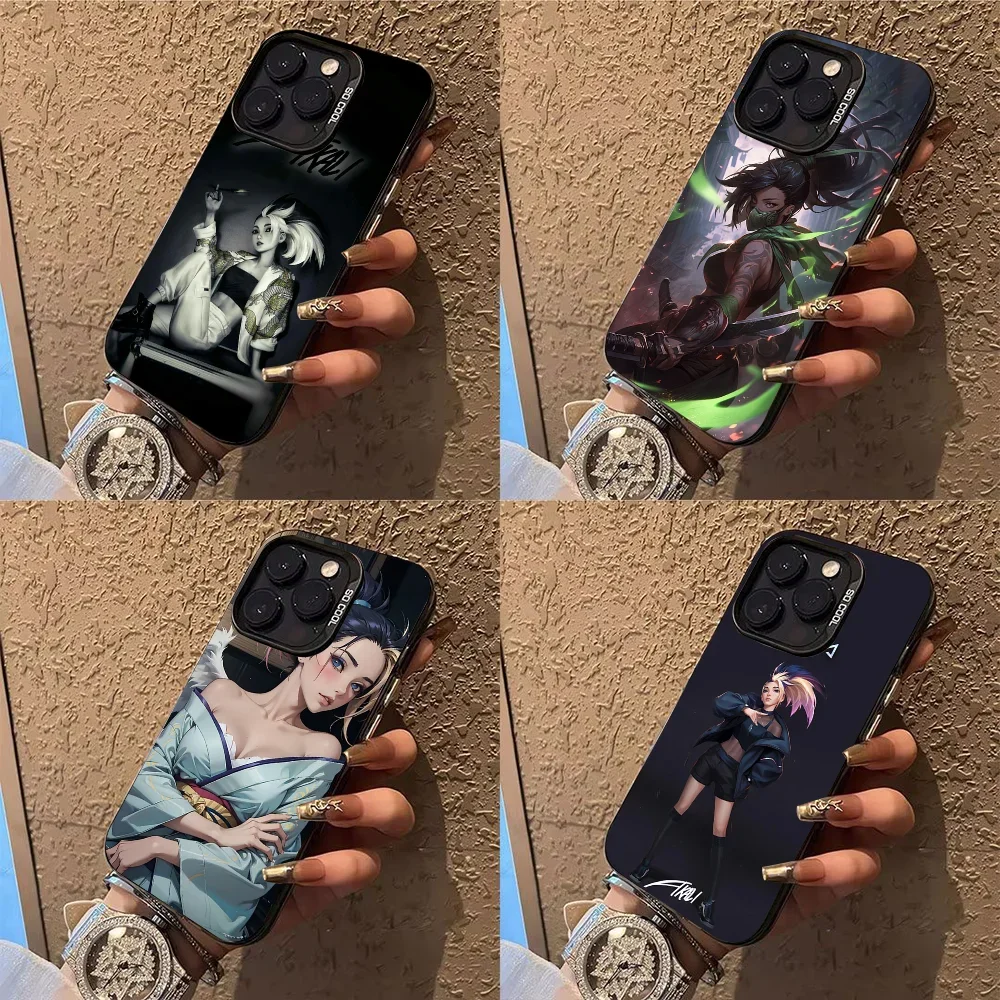 

L-LOL KDA Ahri Phone Case Phone Case For iPhone 14 16 15 11 12 13 Pro Max Mini Plus Shockproof Cover