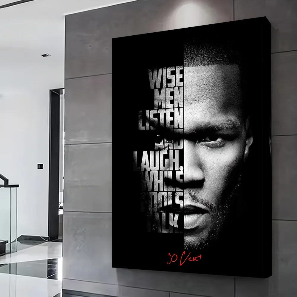 50 Cent Printing Poster Customizable Pictures Wall Art Canvas Painting for Decoration Living Room Home Decorations Wand Deko