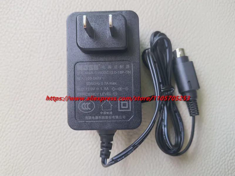 Genuine MOSO MSA-C1500IC12.0-18P-US JP DE EU AU MX 12V 1.5A 18W 4-PIN AC DC Adapter  Charger For Hikvision Power Supply US Plug