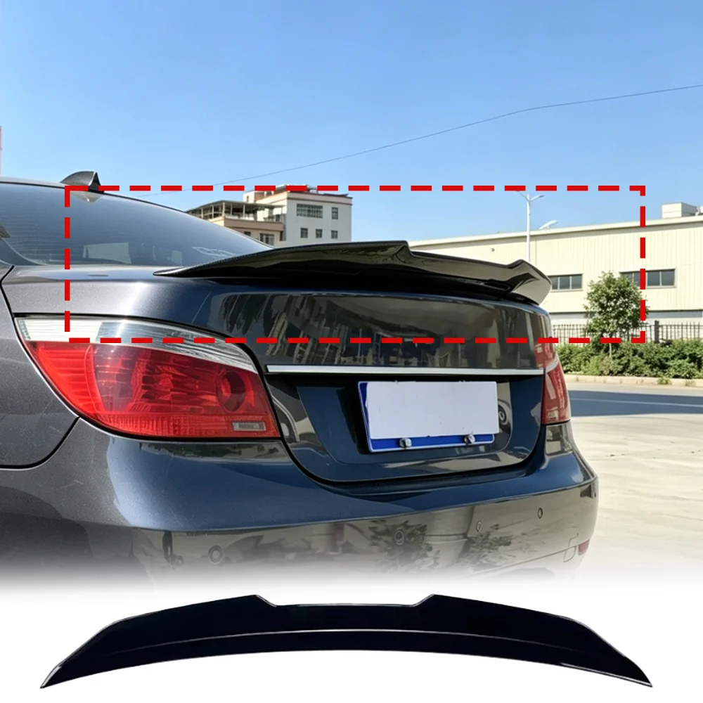 For BMW 5 Series E60 2006-2010 520Li 523Li 525Li 530Li 545i 550i Real Carbon Fiber Trunk Spoiler Racing Modification Parts