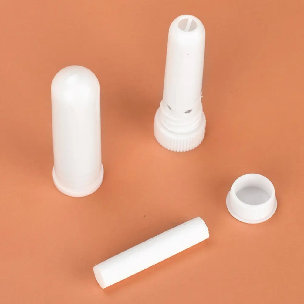20Pcs Plastic Nasal Inhaler Tubes Blank Refillable Aromatherapy Essential Oil Nasal Stick Leak Proof Portable Convenient
