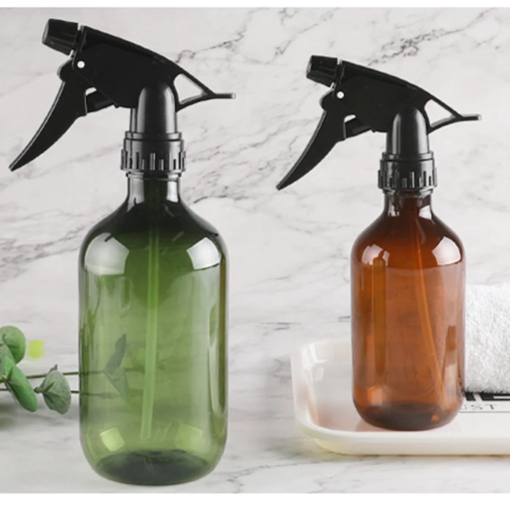 

2pcs Watering Sprayer 240Ml 500Ml Brown Plastic Bottle Leakproof Reusable For Plant Mist Hairdressing Tool Portable Garden