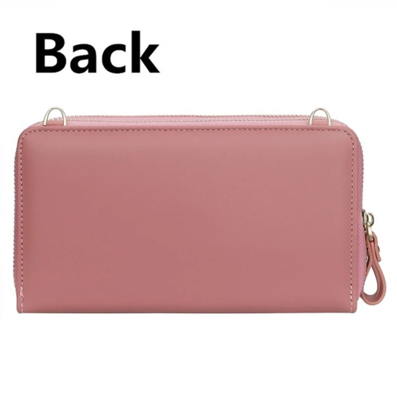 Damen Lange Geldbörse Koreanische Version Umhängetasche Doppelreißverschluss Große Kapazität Clutch-Tasche Schulter-Handtasche Damen Handytasche – Detail 16