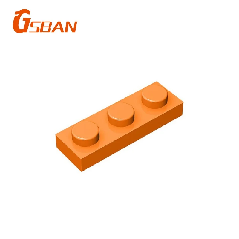 GSBan 3623 Bricks 50pcs Plate 1x3 Particles Building Blocks Accessories