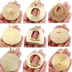 1 Piece Golden Color Large Round Medallion Bohemian Charms Pendants for DIY Necklace Jewelry Making Findings
