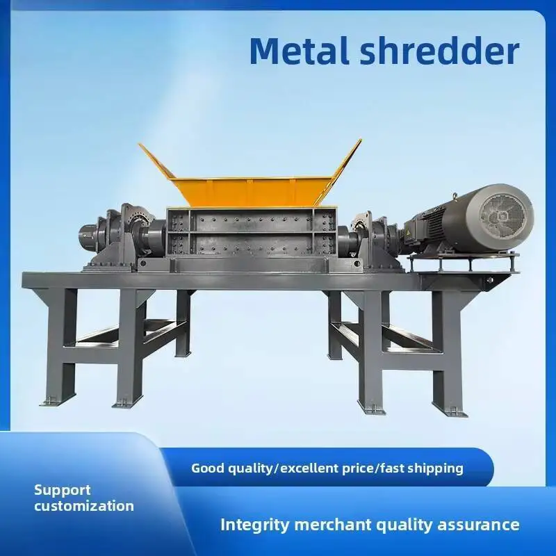 تصنيع معدات تكسير البلاط الفولاذي الملون، ماكينة تقطيع معدنية مزدوجة المحور، خردة حديدية، كسارة قذيفة السيارة #1