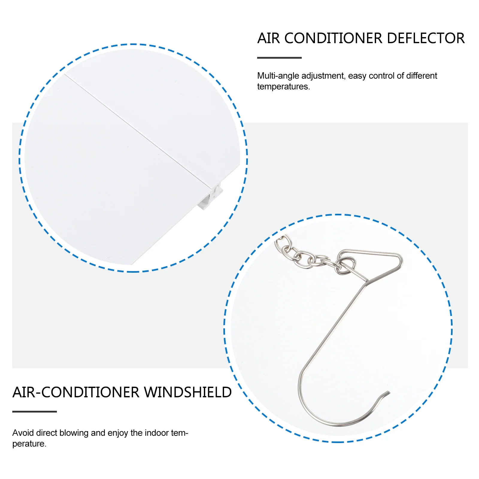 

1Pcs Air Conditioner Deflector Easy Install No Punching Adjustable Anti-Blowing Indoor Air Conditioner Accessory