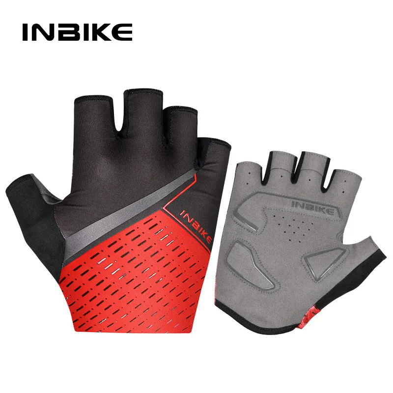 INBIKE ハーフフィンガーサイクリンググローブ MTB ユニセックス夏衝撃吸収乗馬アウトドアスポーツロードマウンテンバイクアクセサリー