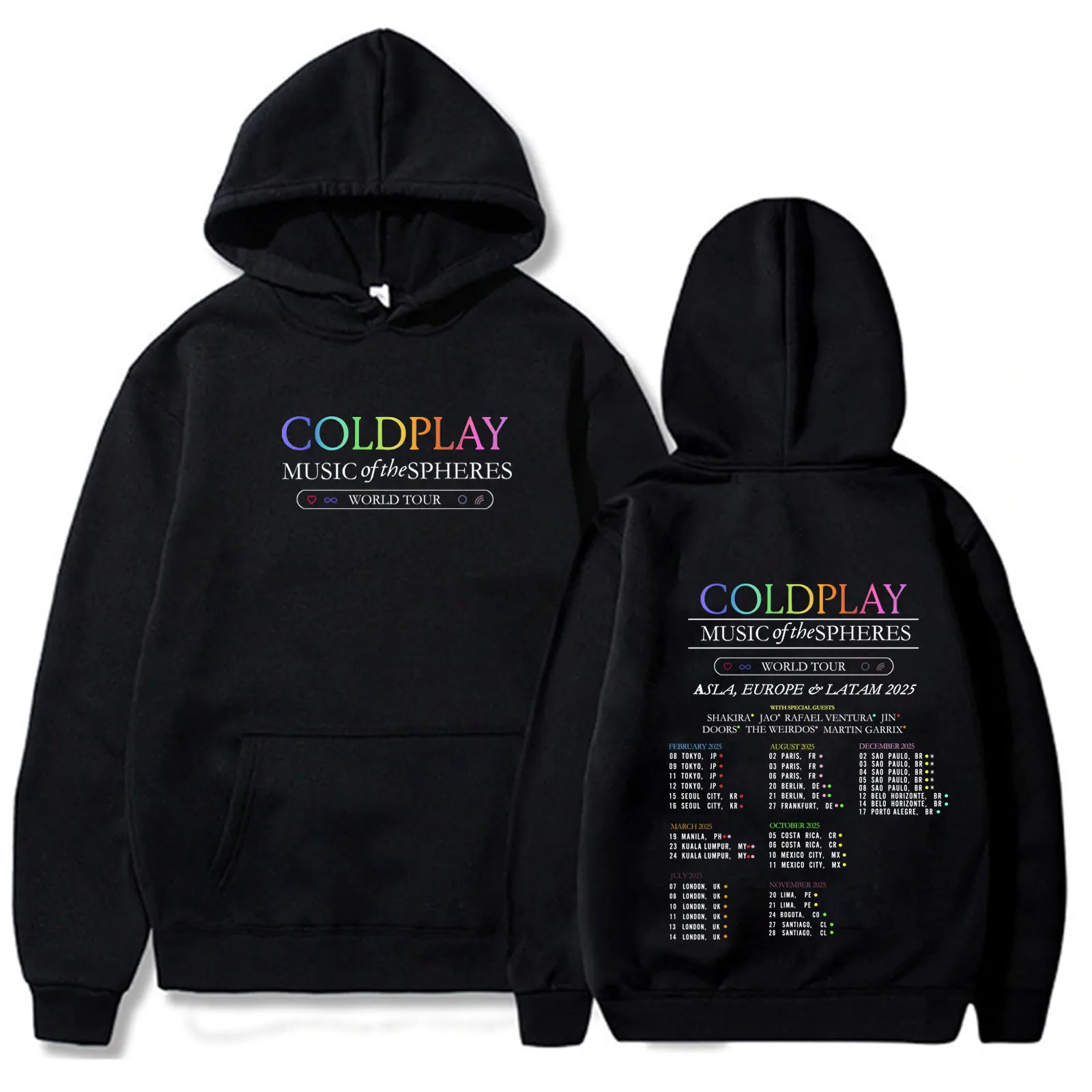 COLD-PLAY Music Of The Spheres World Tour 2025 Hoodie Men Women Pullover Coats Unisex Hoodies Sweatshirt Streetwear