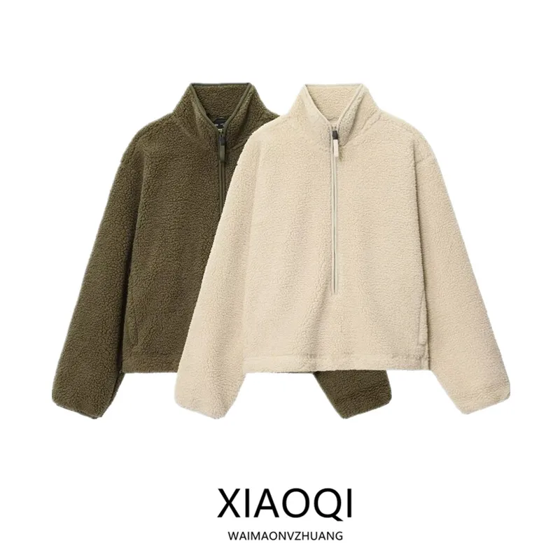 Fall 2025 Women's Loose Versatile Long Sve Fce Sports Top Coat Casual Comfortable Sli Outerwear Premium Quali