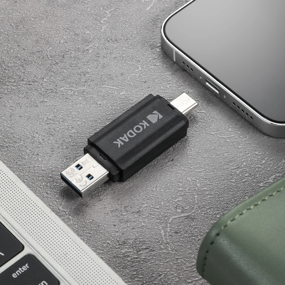 محرك أقراص فلاش KODAK Type-C USB3.2 32 جيجابايت 64 جيجابايت 128 جيجابايت 256 جيجابايت قرص بندريف عالي السرعة OTG ثنائي الغرض لأجهزة الكمبيوتر المحمول المكتبية المحمولة