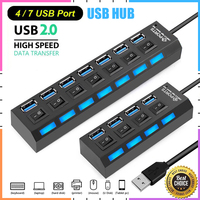 7-Port HUBs High Speed USB 3.0 Multi HUB Splitter Expansion Computer Charging Devices Data Transfer