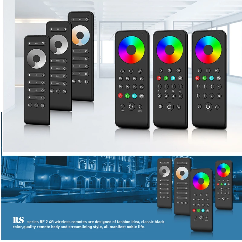Skydance 1 2 4 8 зон RF пульт дистанционного управления для одноцветного радиочастотного контроллера CCT RGB RGBW RGB + CCT