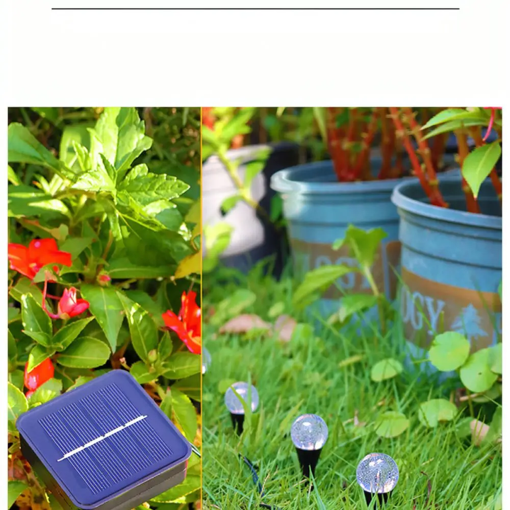 Waterproof Solar Bubble Ball String Lights Outdoor Garden Path Decorative Lamp For Christmas Party Holiday Landscape Decor