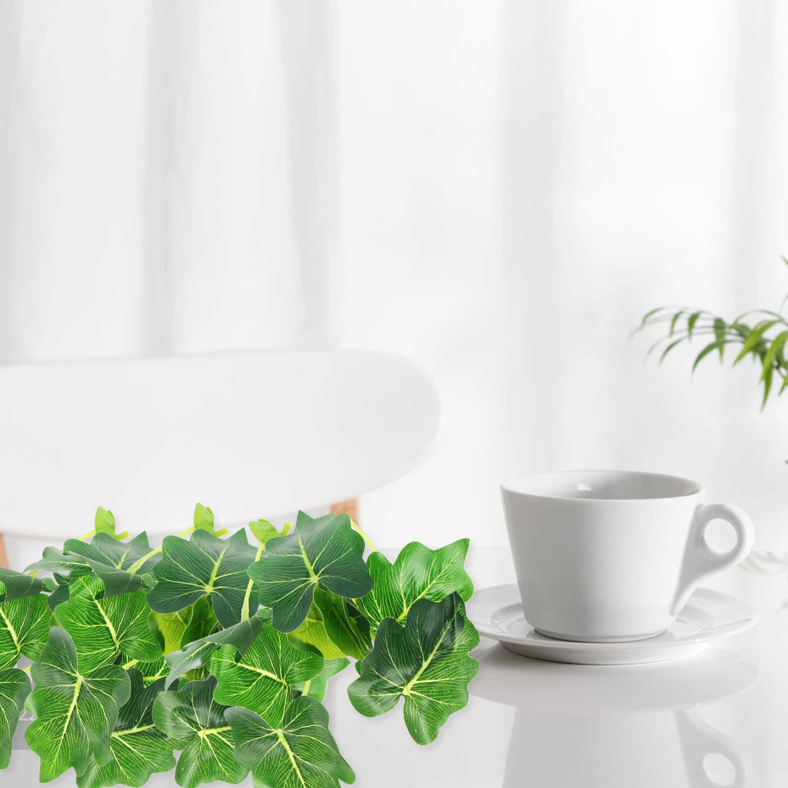 

5 Branches Small Leaves Home Decor Fake Plant Silk Cloth Faux Leaves Stems Artificial Greenery Lifelike Leaf Table
