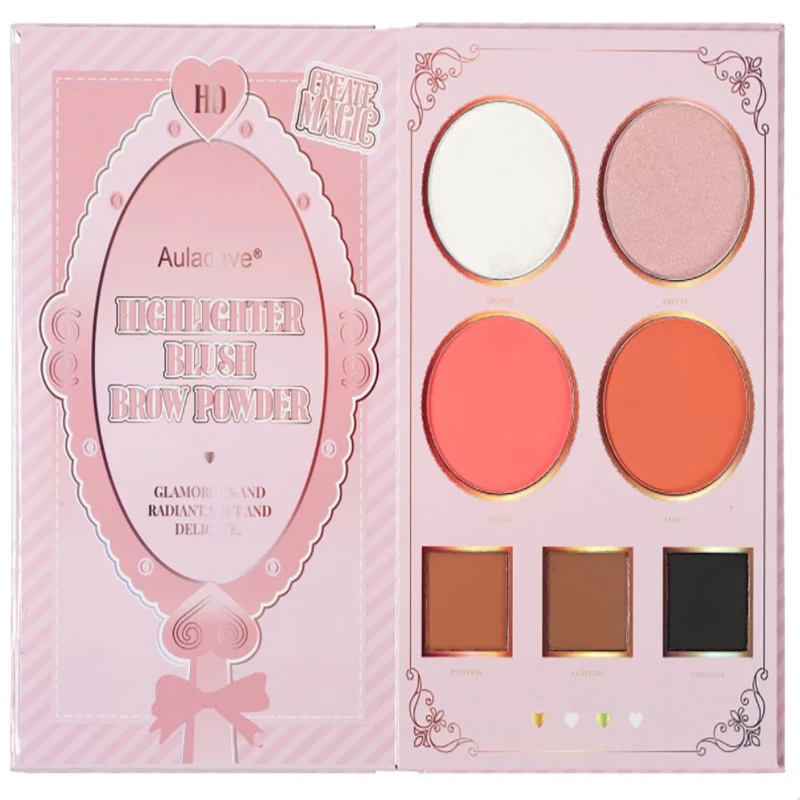 38 couleurs fard à paupières livre palette de maquillage blush correcteur rouge à lèvres 4-en-1 mat nacré multi-usage palette de fard à paupières cosmétiques
