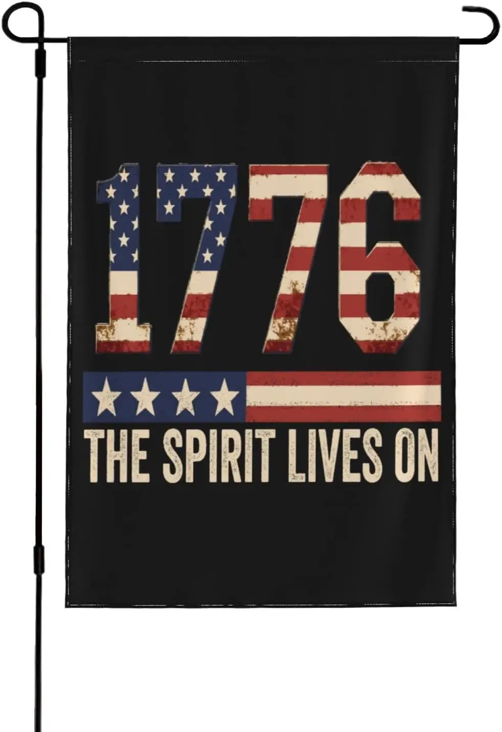 1776 The Spirit Lives On flag Patriotic 12x18 Garden Flags Double-Side Banner No Flagpole AAM